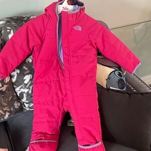 The North Face Kids' Fuchsia and Purple One Piece Footie